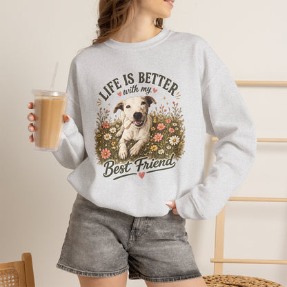Copy of Sunsets & Sandy Paws Crewneck Sweatshirt – Beach Dog Graphic