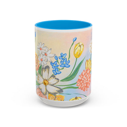 Bloom Where You Are Planted - Floral Watercolor Mug 15oz