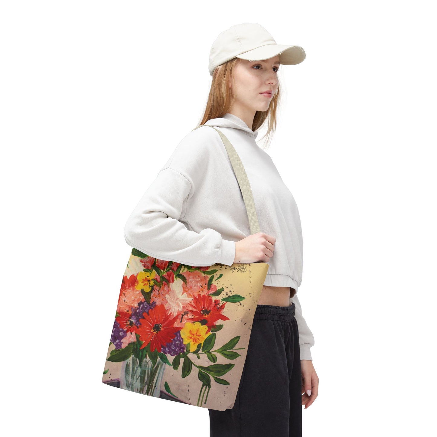 Colorful Drip Bouquet Tote Bag