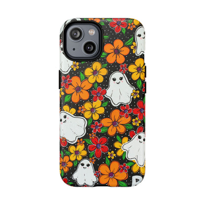 Halloween Floral Ghost Phone Case — Tough Magnetic Protective Cover