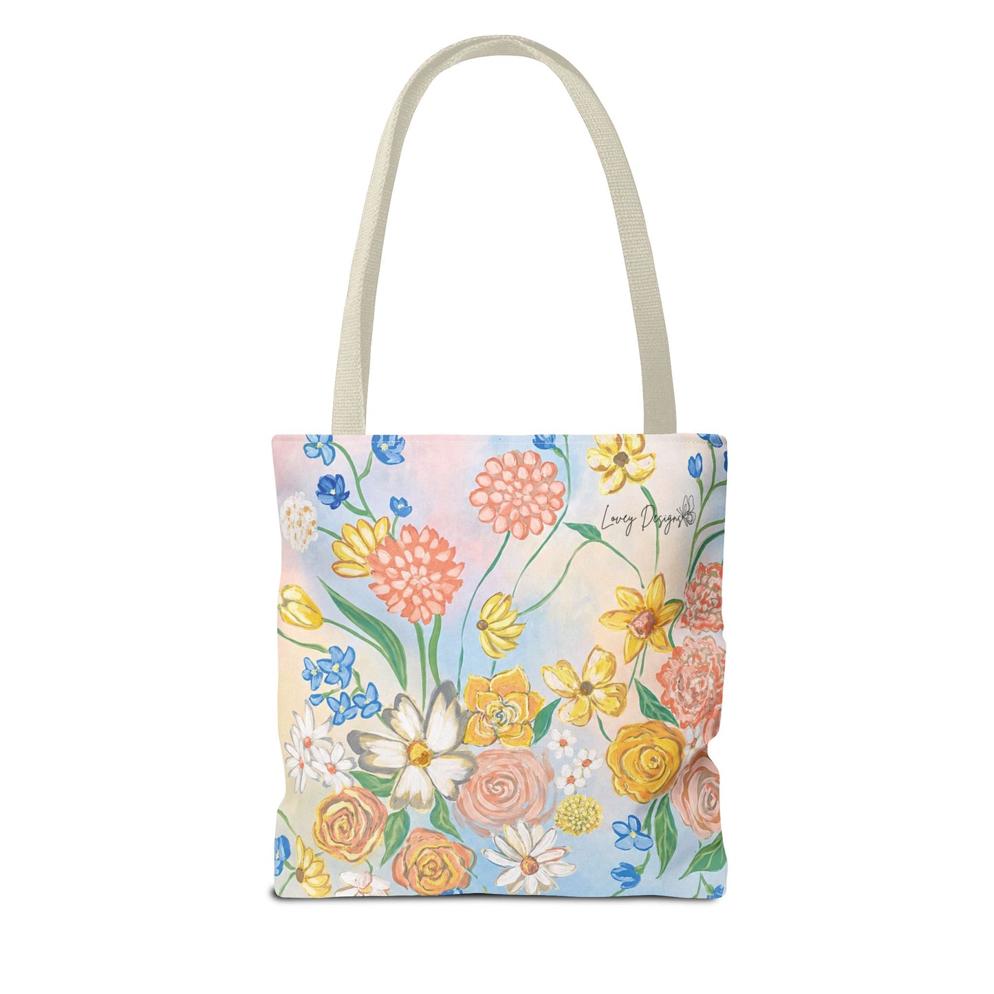 Bloom Where You Are Planted - Floral Canvas Tote Bag