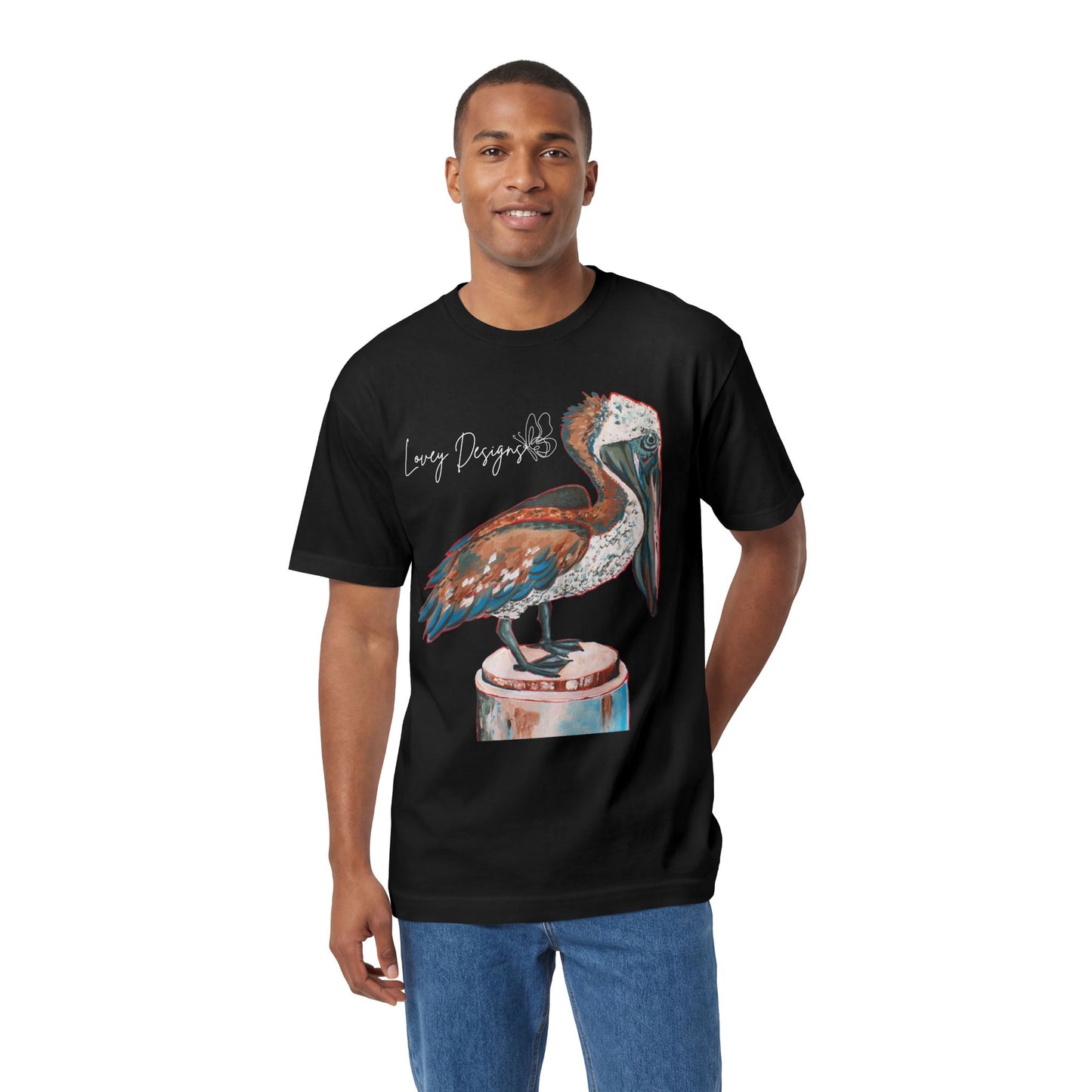 Beach Pelican Coastal Graphic T-Shirt