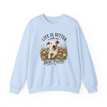Copy of Sunsets & Sandy Paws Crewneck Sweatshirt – Beach Dog Graphic