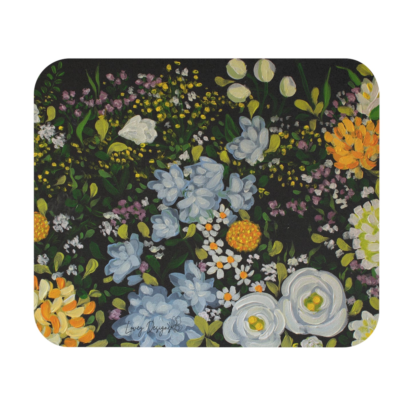 Floral Mouse Pad - Midnight Garden