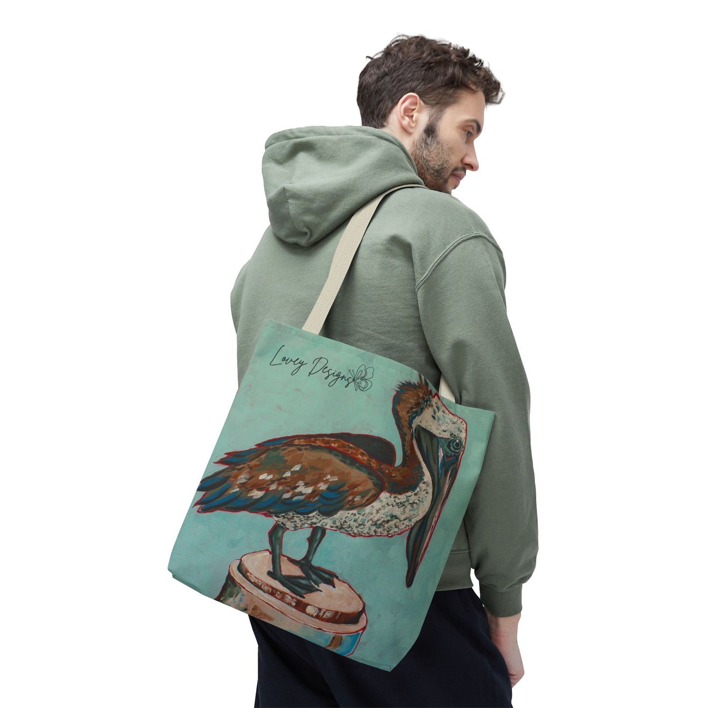 Beach Pelican Tote Bag – Vintage Coastal