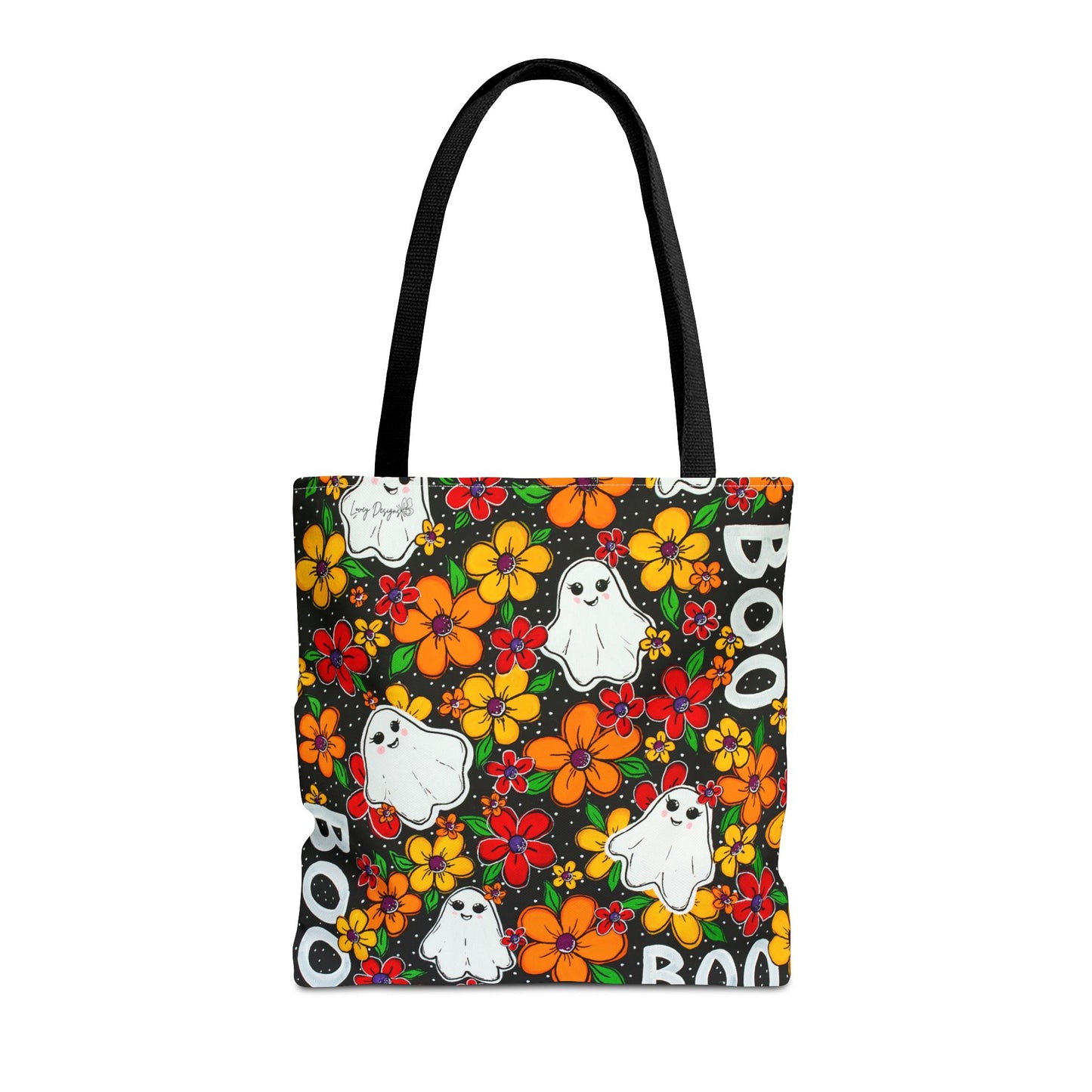 Halloween Ghosts in the Garden Tote Bag — Fall Season AOP Tote