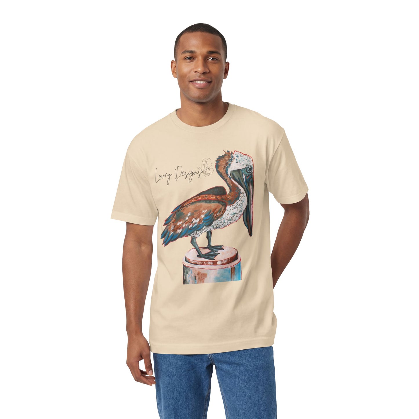 Beach Pelican Coastal Graphic T-Shirt