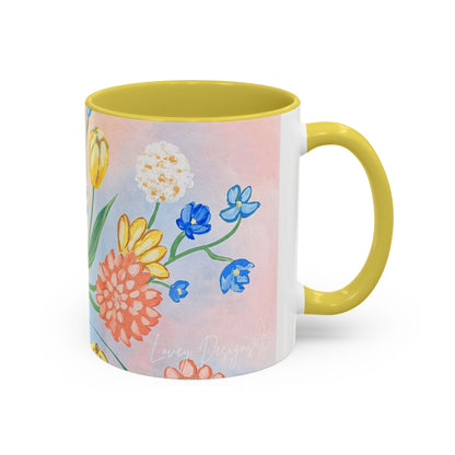 Bloom Where You Are Planted - Floral Watercolor Mug 15oz