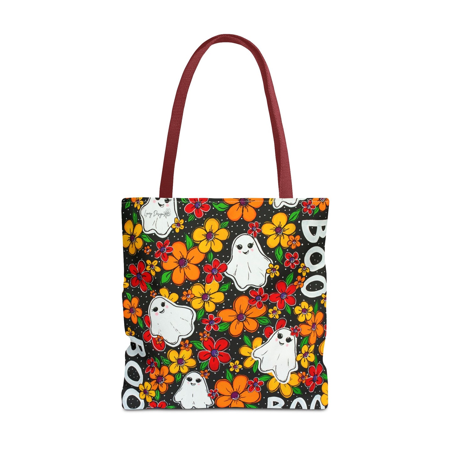 Halloween Ghosts in the Garden Tote Bag — Fall Season AOP Tote