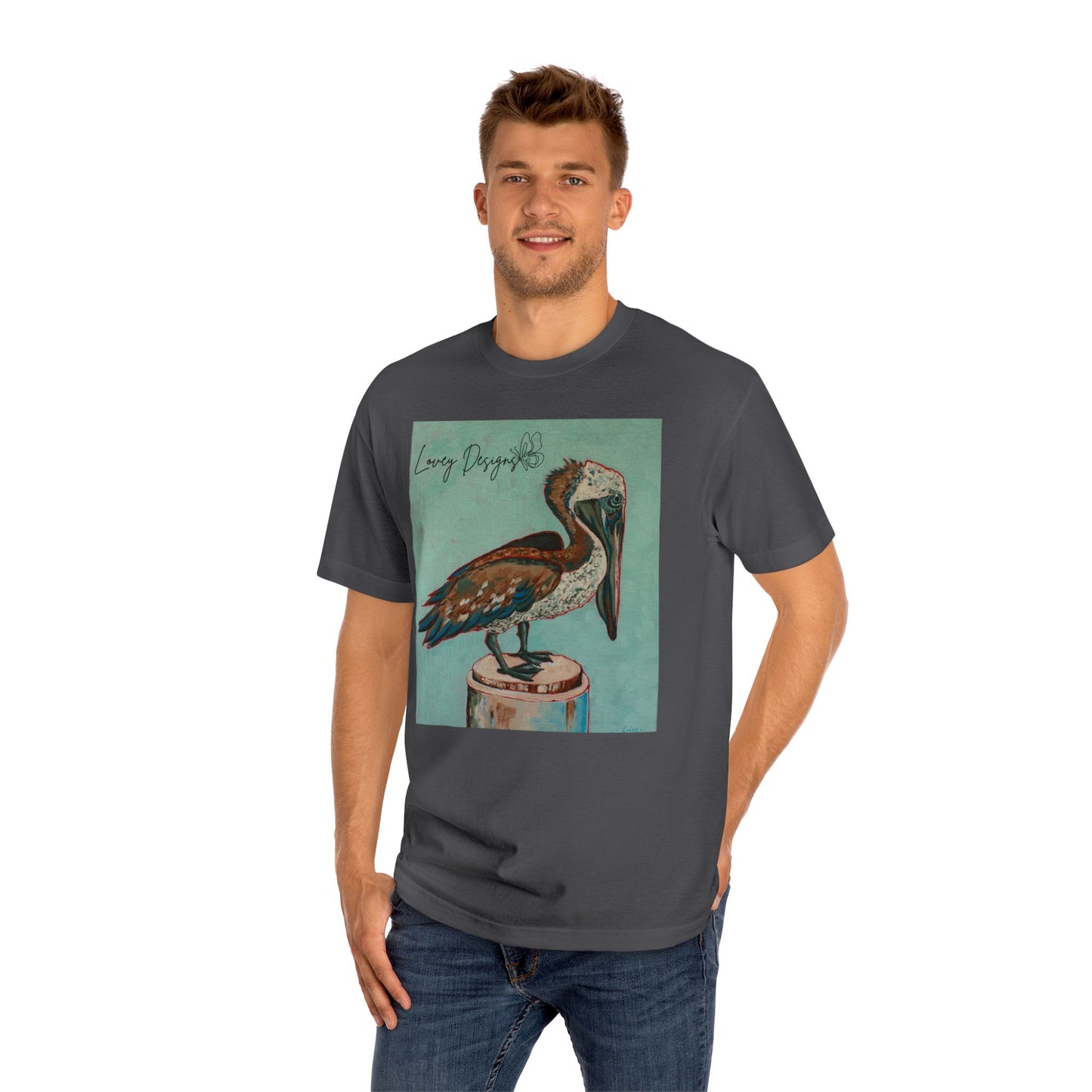 Beach Pelican – Coastal Graphic T-Shirt