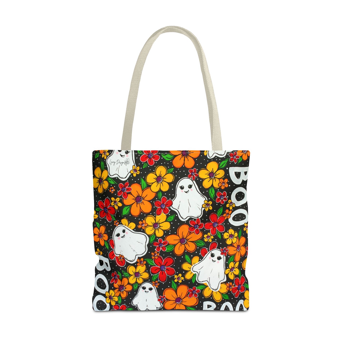 Halloween Ghosts in the Garden Tote Bag — Fall Season AOP Tote