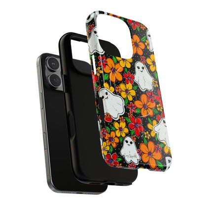 Halloween Floral Ghost Phone Case — Tough Magnetic Protective Cover