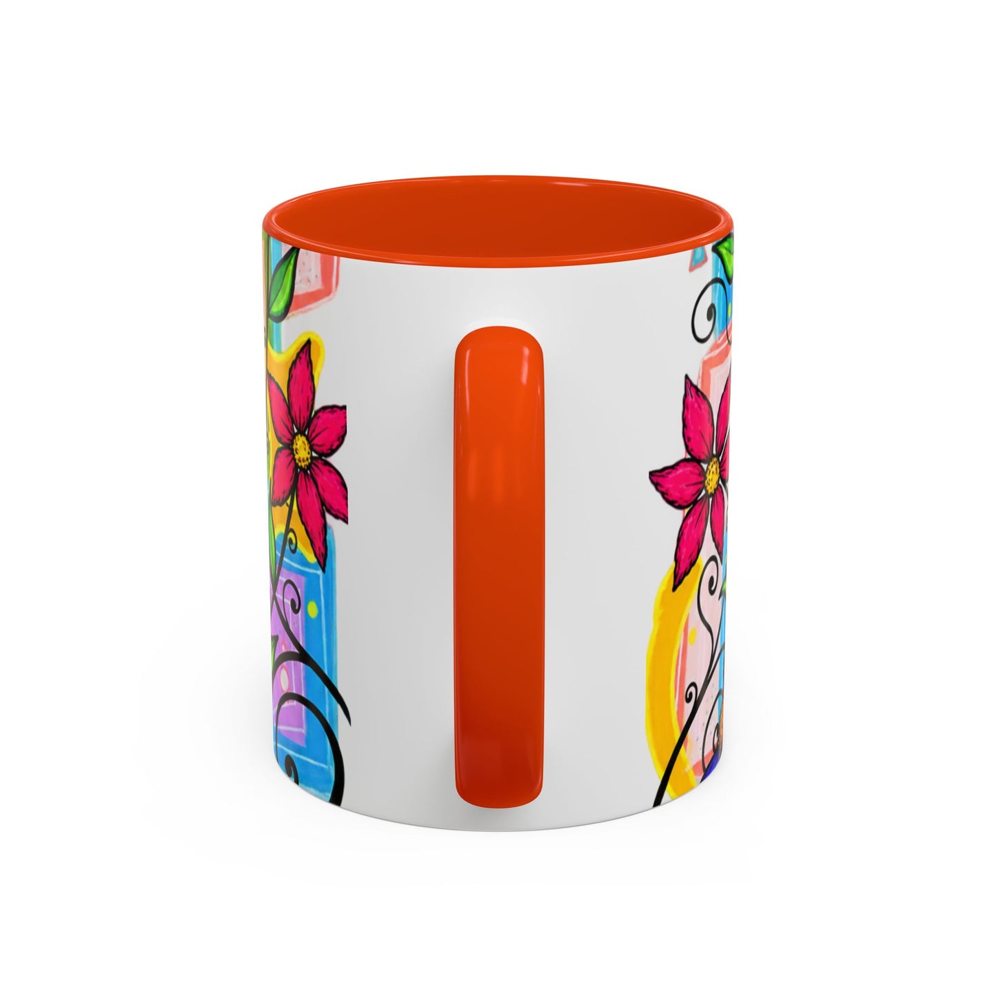 Colorful Floral Art Mug – Vibrant Hand-Painted Flowers (11oz, 15oz)