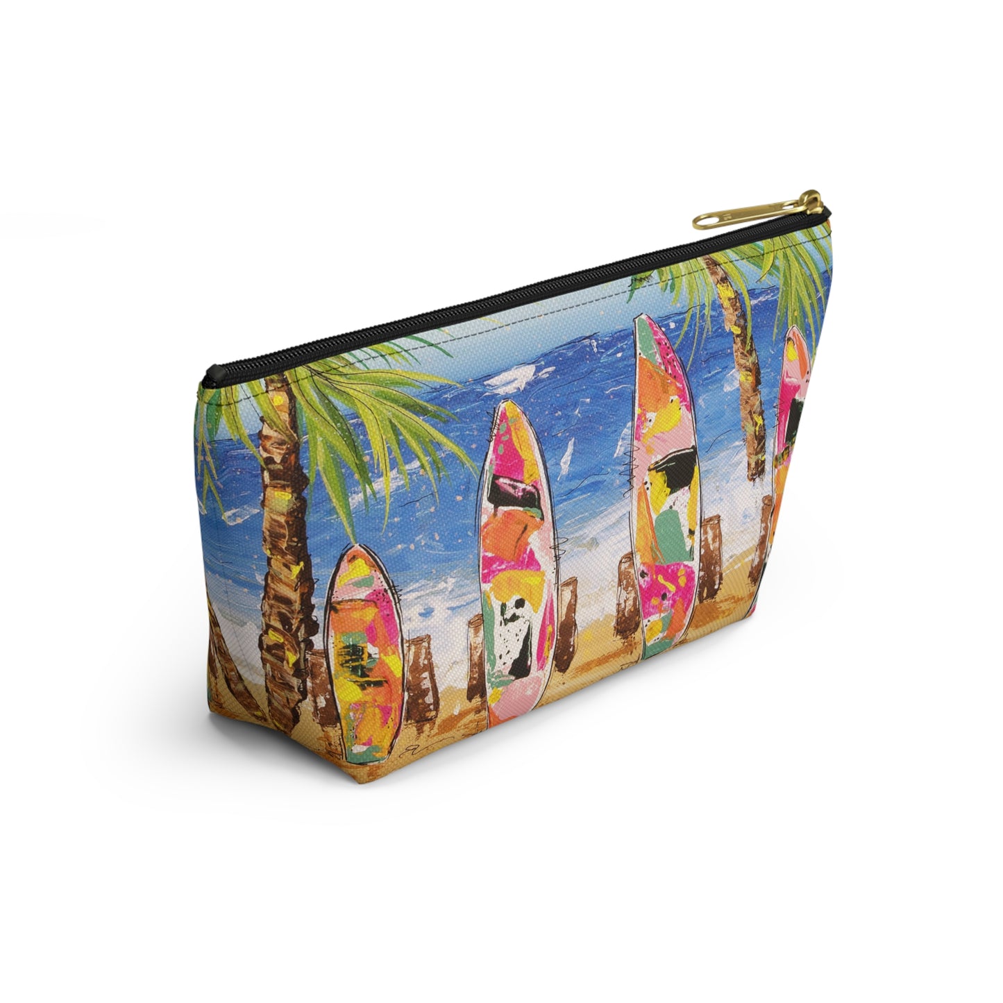 Surfboard Beach Accessory Pouch — Tropical Cosmetic Travel Bag