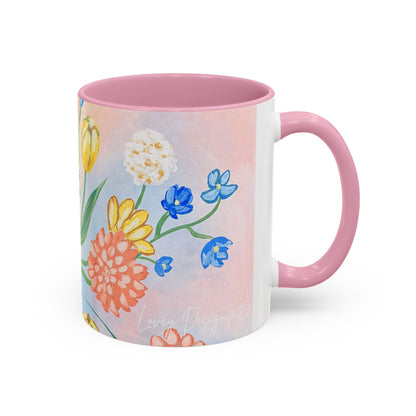Bloom Where You Are Planted - Floral Watercolor Mug 15oz