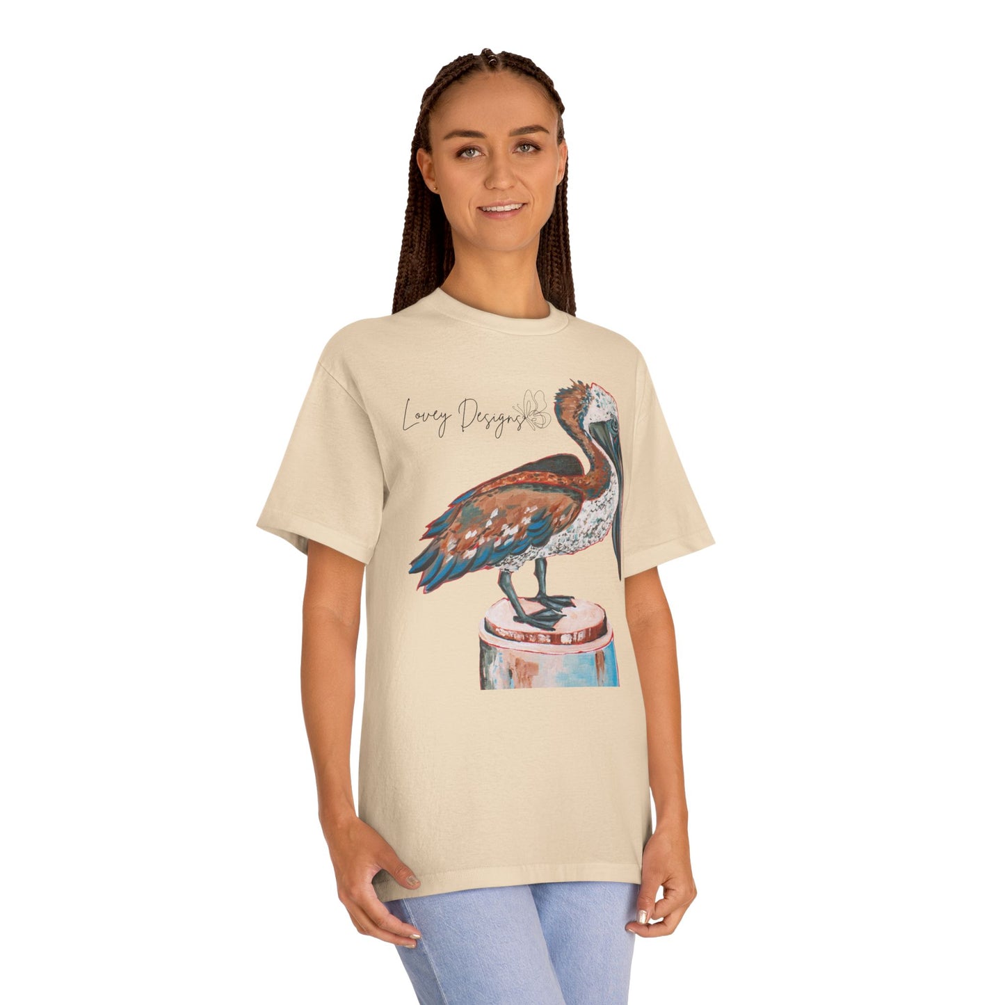 Beach Pelican Coastal Graphic T-Shirt
