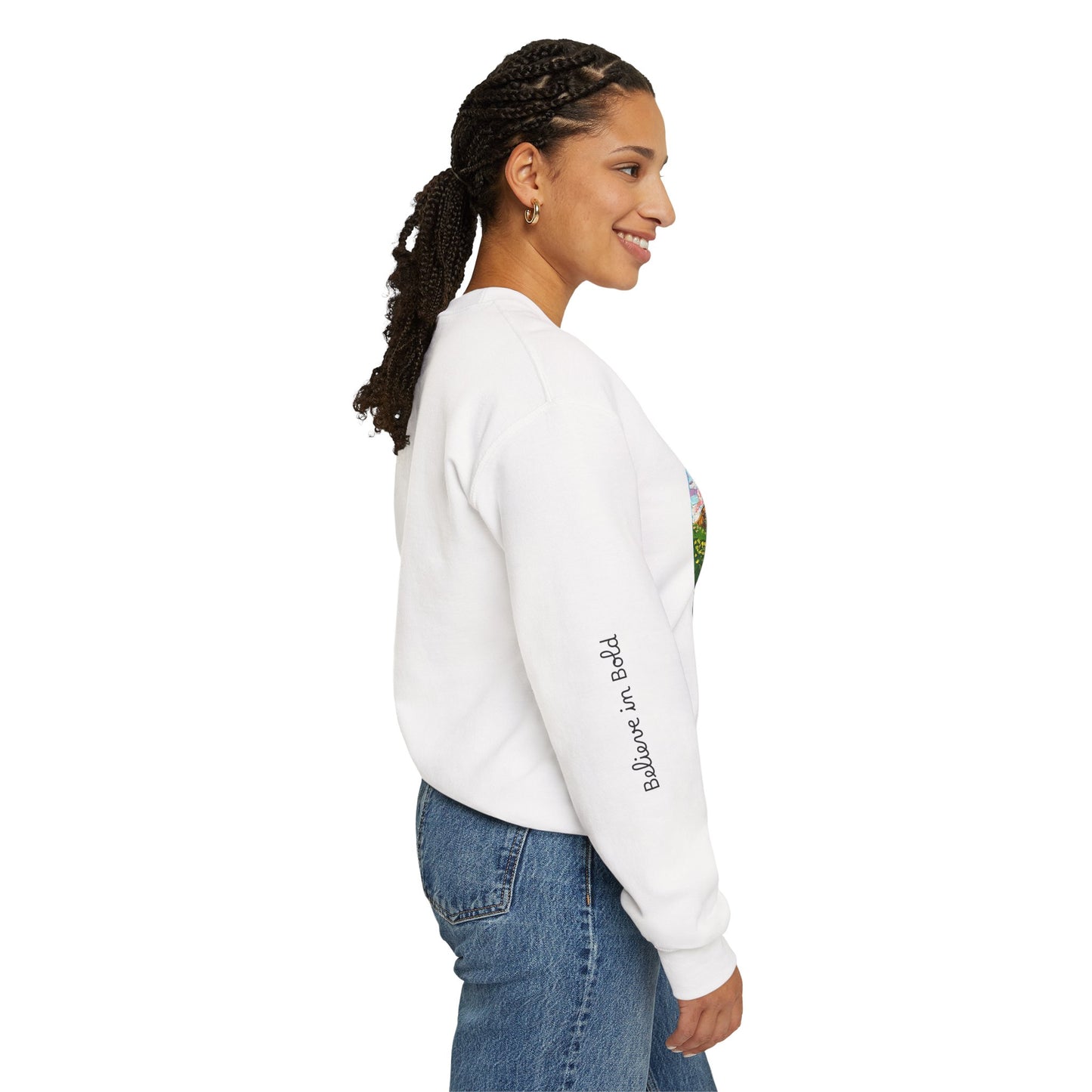 Faith Moves Mountains Sweatshirt — Inspirational Crewneck