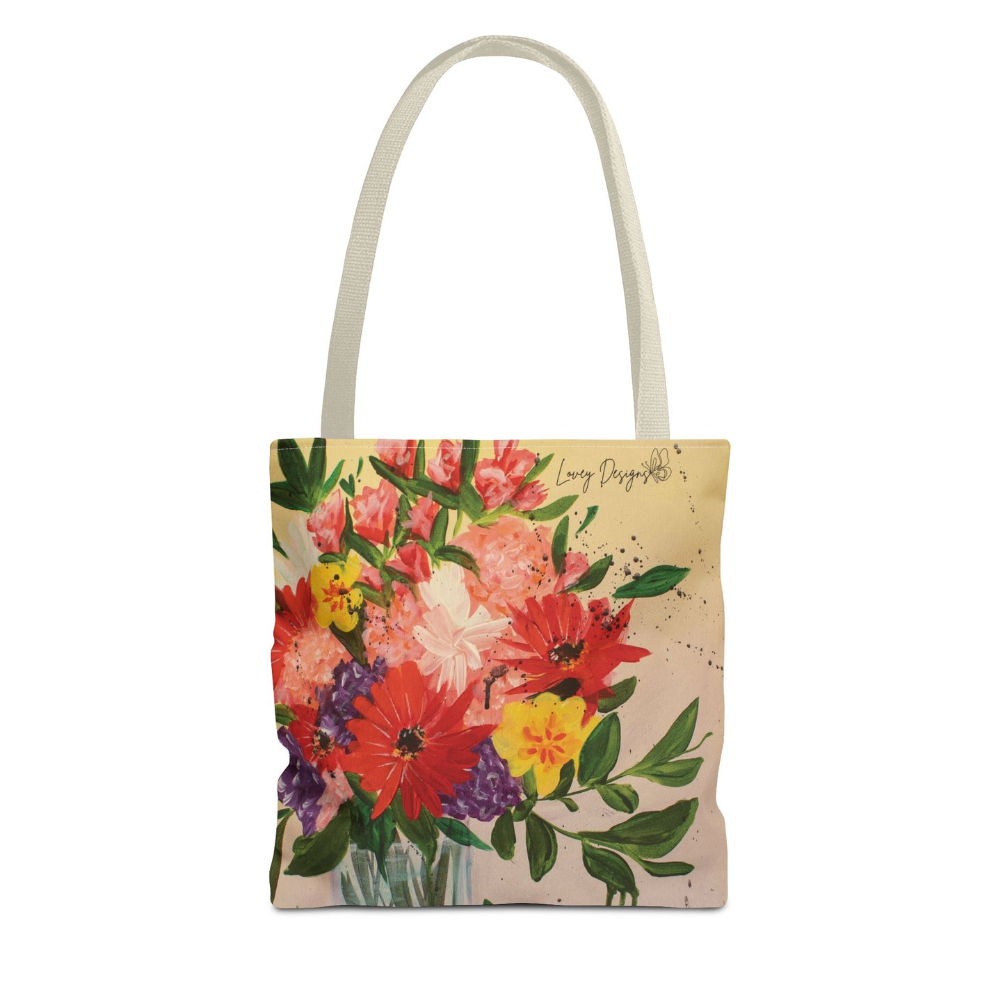Colorful Drip Bouquet Tote Bag