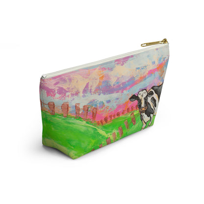 Cow Pasture Accessory Pouch — Colorful Farm Animal Makeup Bag