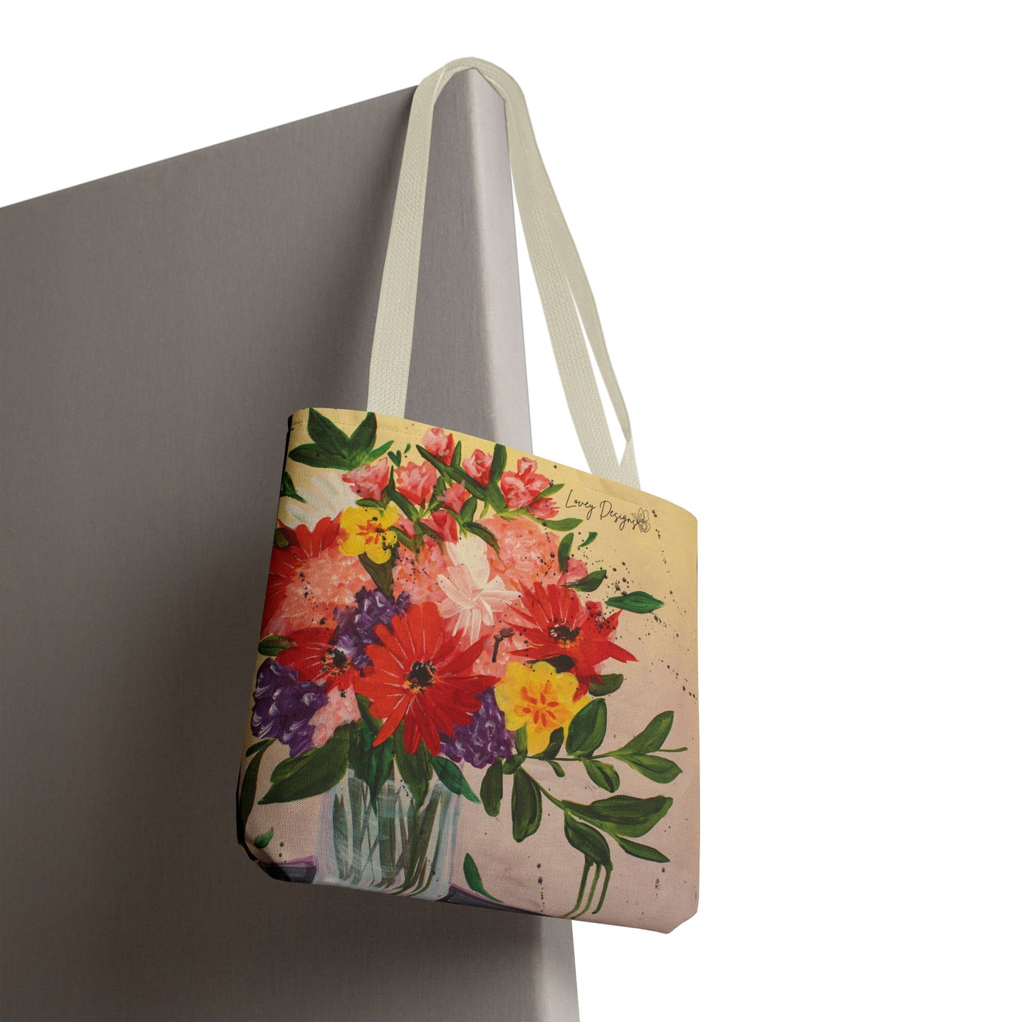 Colorful Drip Bouquet Tote Bag