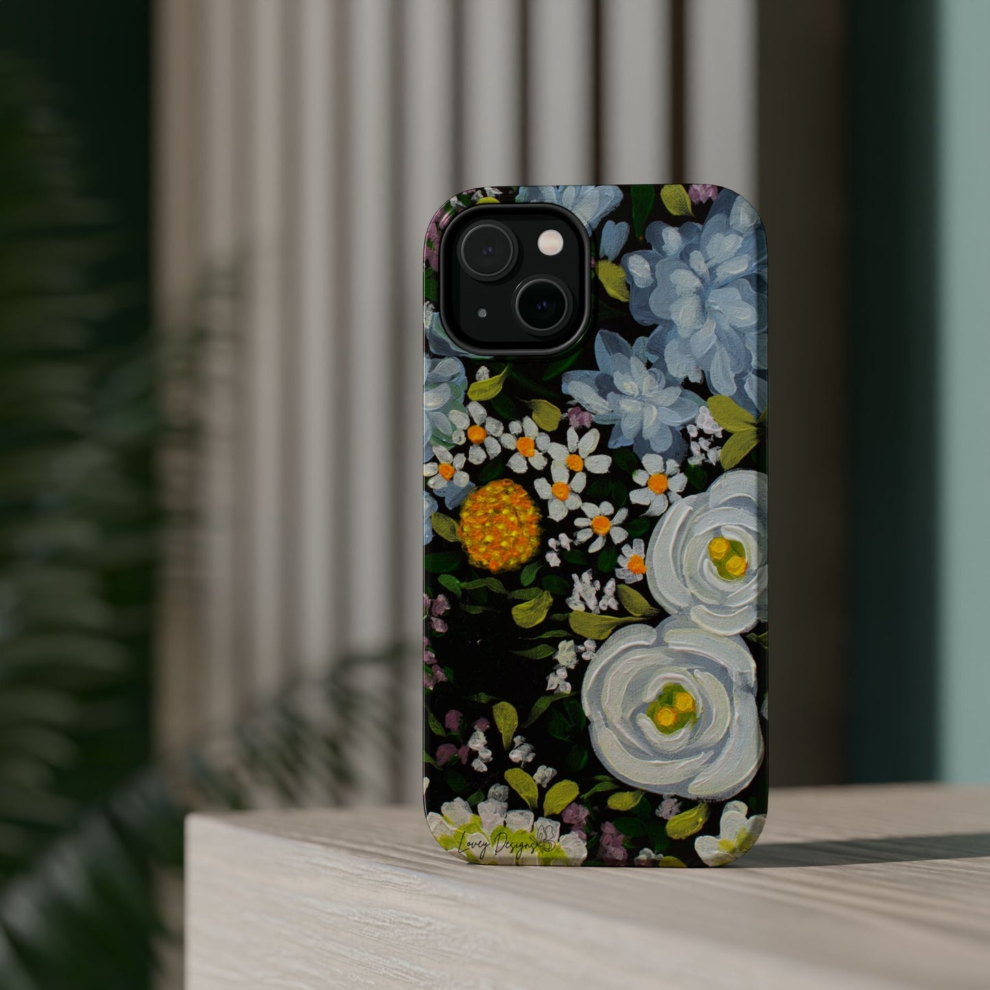 Phone Magnetic Cases - Midnight Gardens Design for iPhone 14 & 15