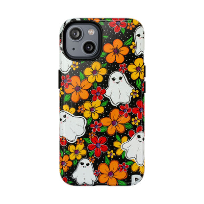 Halloween Floral Ghost Phone Case — Tough Magnetic Protective Cover