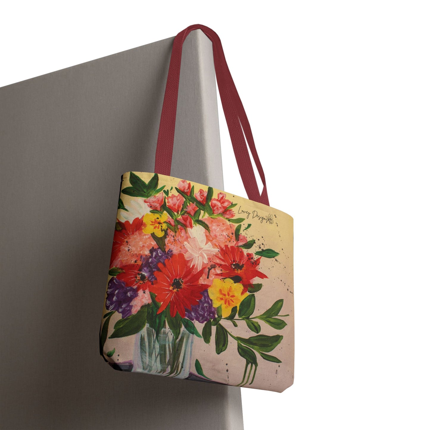 Colorful Drip Bouquet Tote Bag