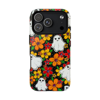 Halloween Floral Ghost Phone Case — Tough Magnetic Protective Cover