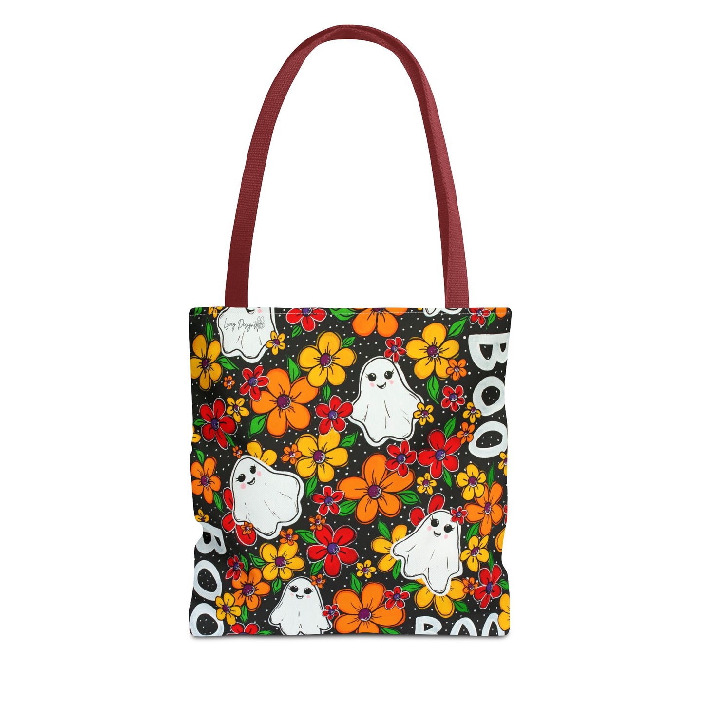 Halloween Ghosts in the Garden Tote Bag — Fall Season AOP Tote