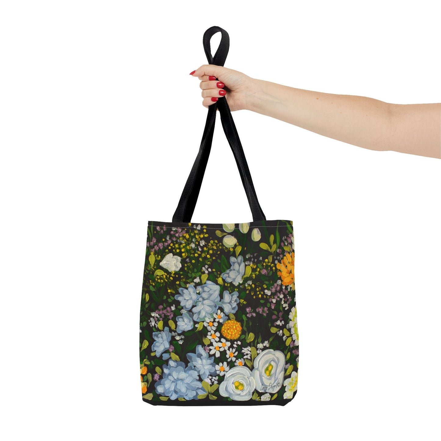 Midnight Garden - Floral Canvas Tote
