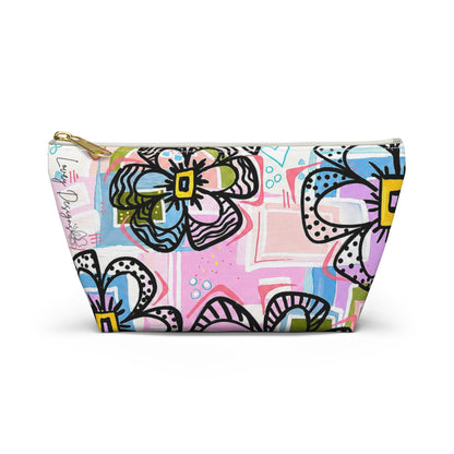 Floral Pop Accessory Pouch — Colorful Makeup & Travel Cosmetic Bag