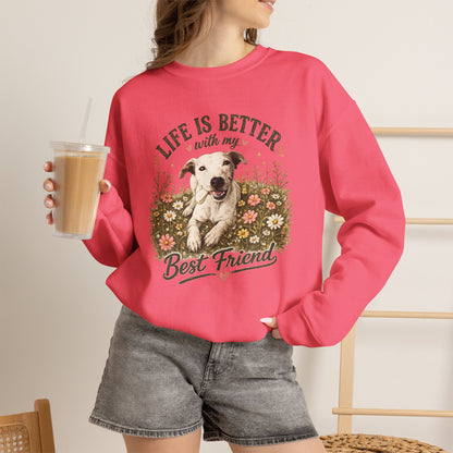 Copy of Sunsets & Sandy Paws Crewneck Sweatshirt – Beach Dog Graphic