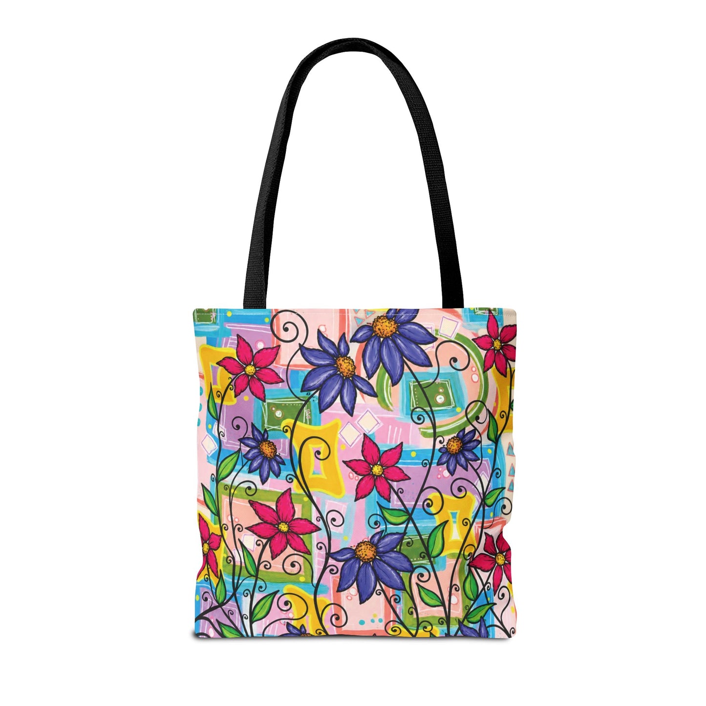 Copy of Floral Teacup Pattern Tote Bag – Vintage Daisies & Bouquet All-Over Print