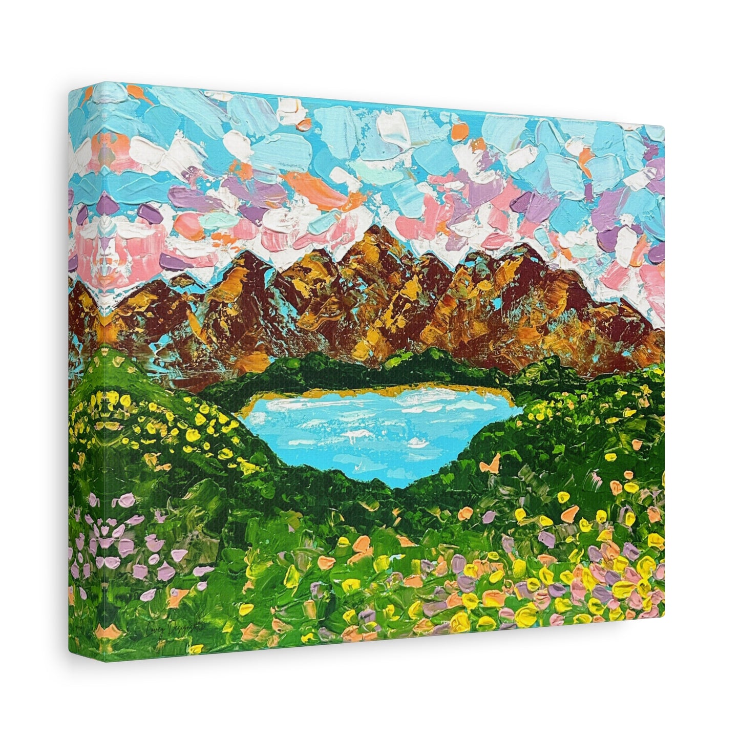 Colorful Mountain Landscape - Canvas Print