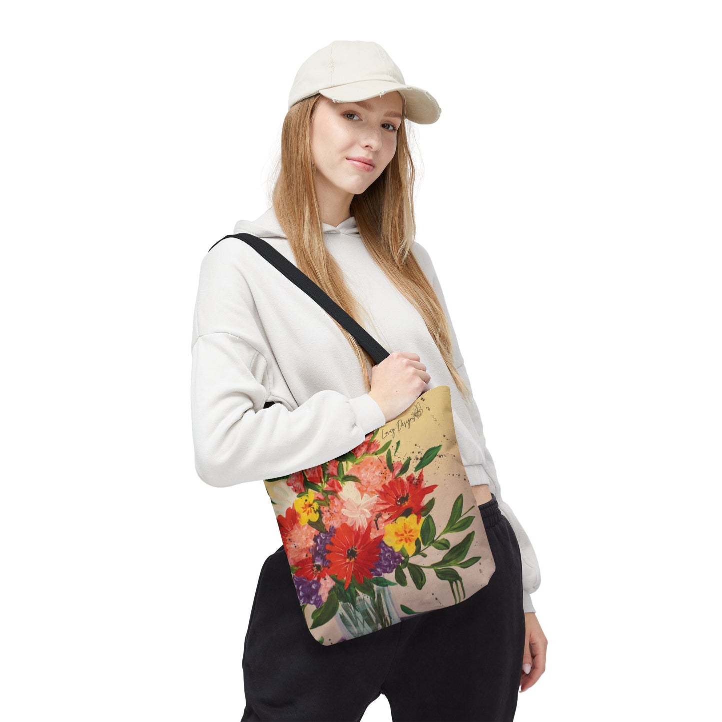 Colorful Drip Bouquet Tote Bag