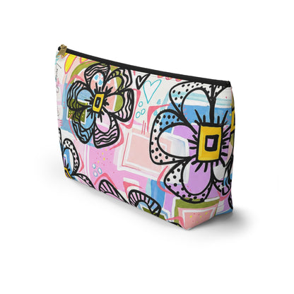 Floral Pop Accessory Pouch — Colorful Makeup & Travel Cosmetic Bag