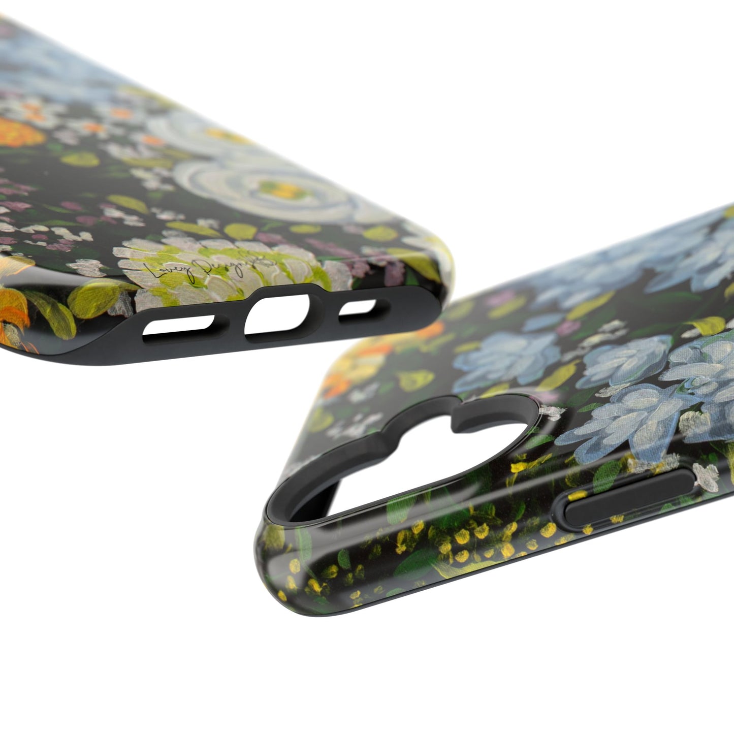 iPhone 16 & iPhone 17 Case - Midnight Garden Floral Design - Magnetic Impact-Resistant