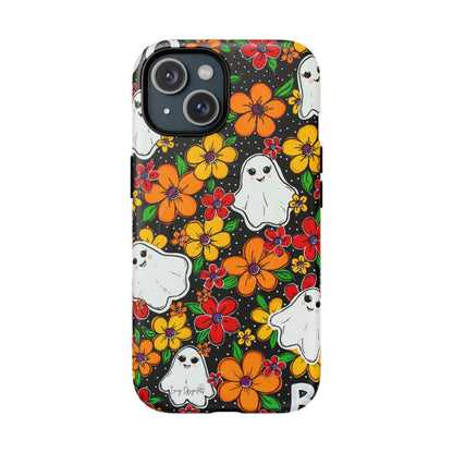 Halloween Floral Ghost Phone Case — Tough Magnetic Protective Cover