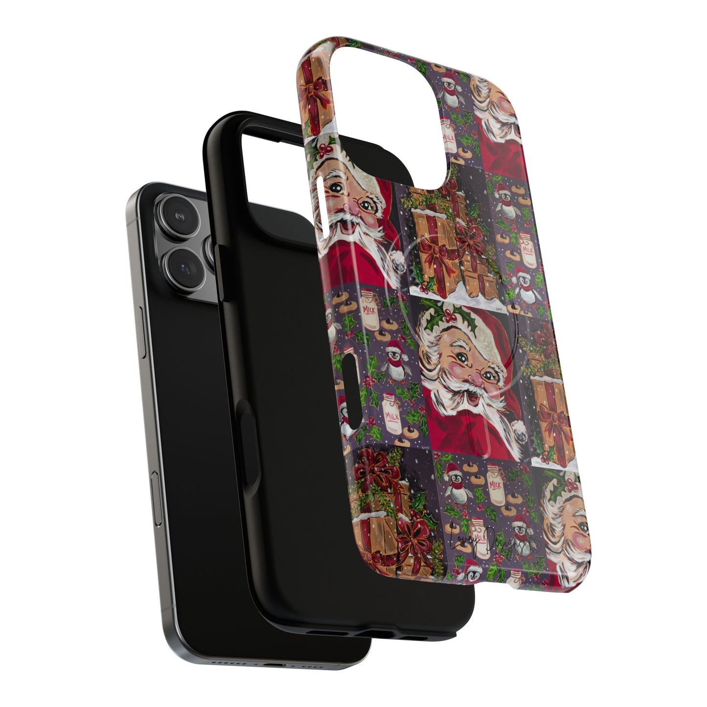 Vintage Christmas Phone Case — Tough Magnetic Holiday Phone Cover