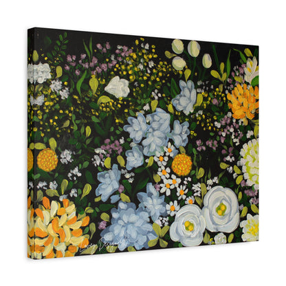 Enchanted -Floral Night Garden Matte Canvas