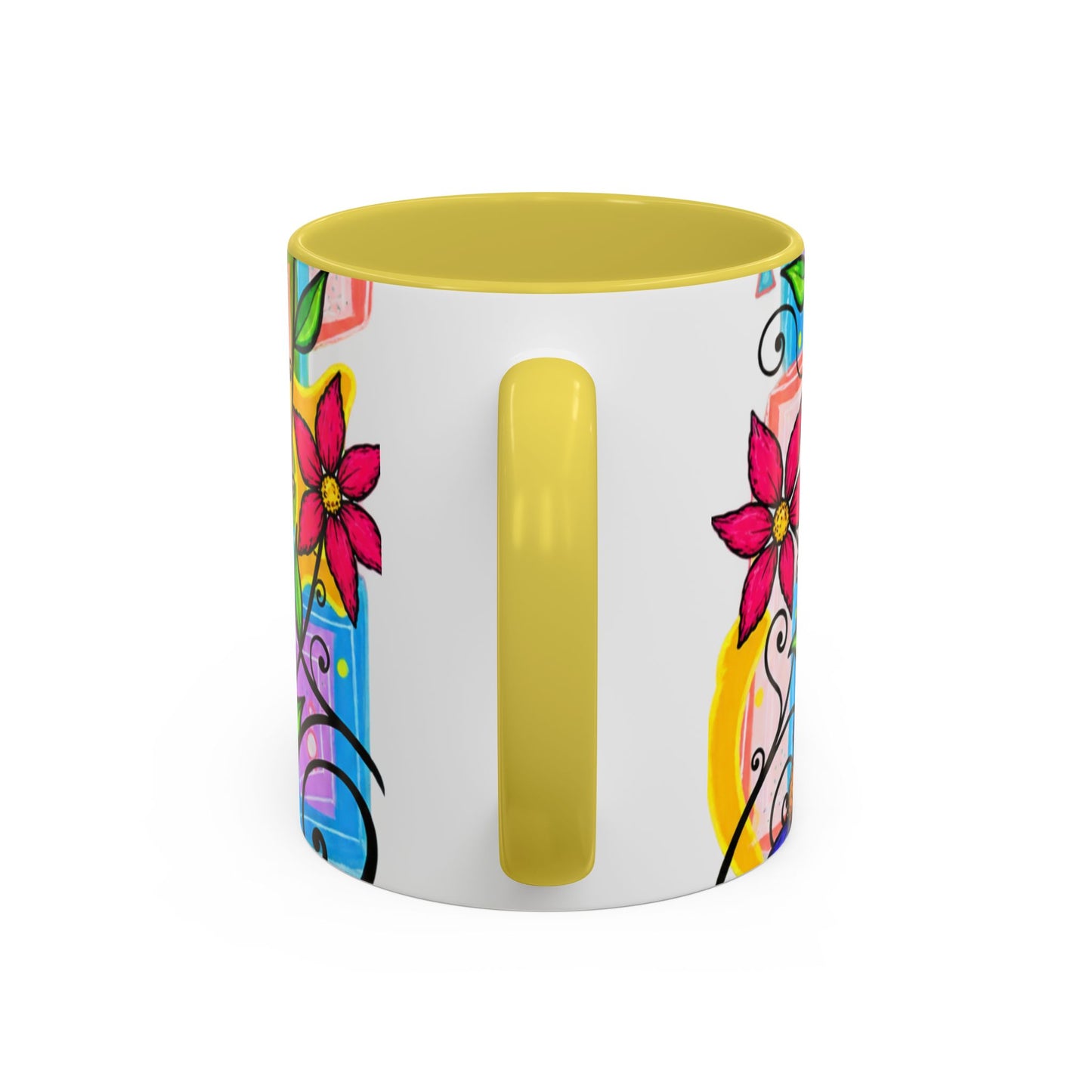 Colorful Floral Art Mug – Vibrant Hand-Painted Flowers (11oz, 15oz)