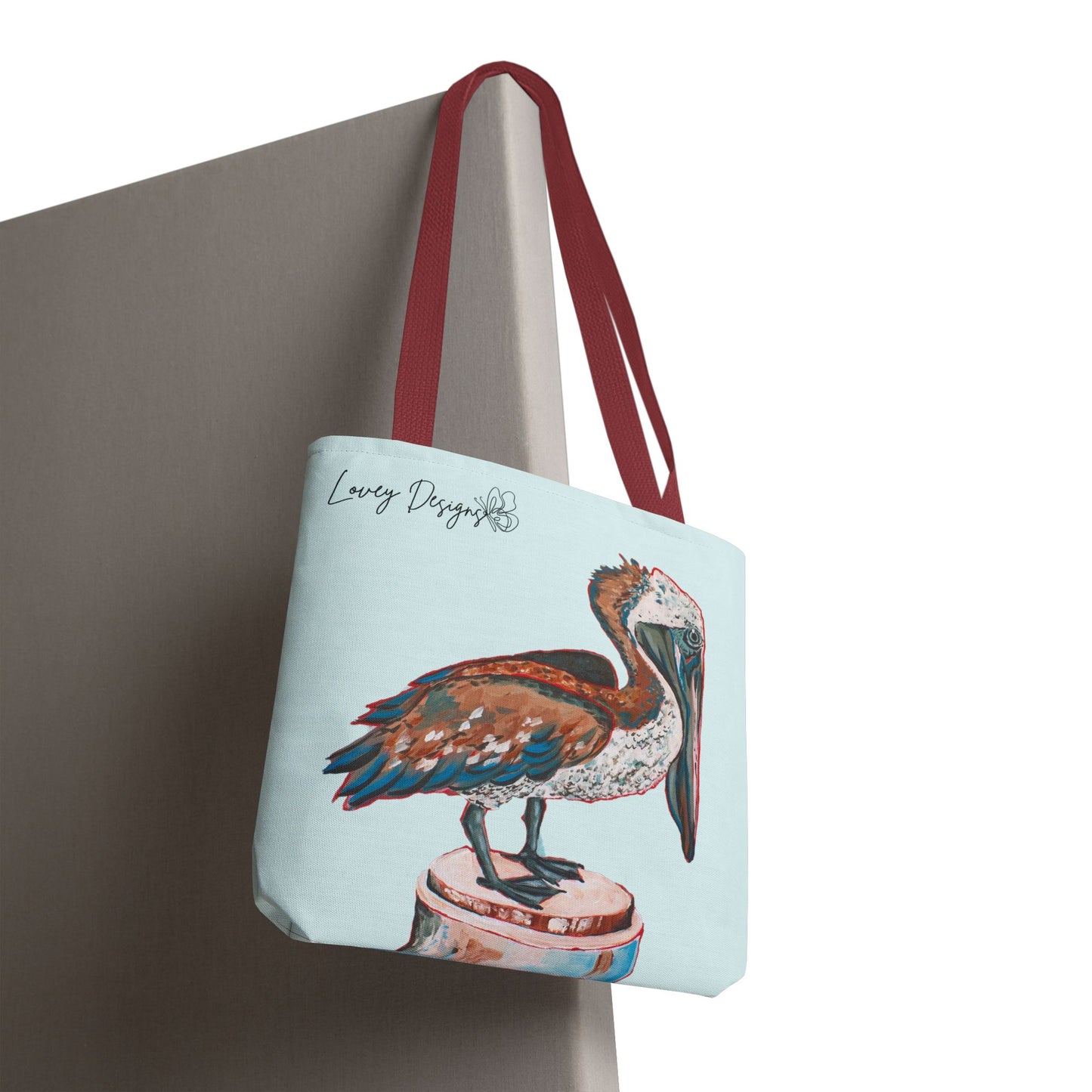 Beach Pelican Pier Tote Bag — Nautical Beach Canvas Carryall
