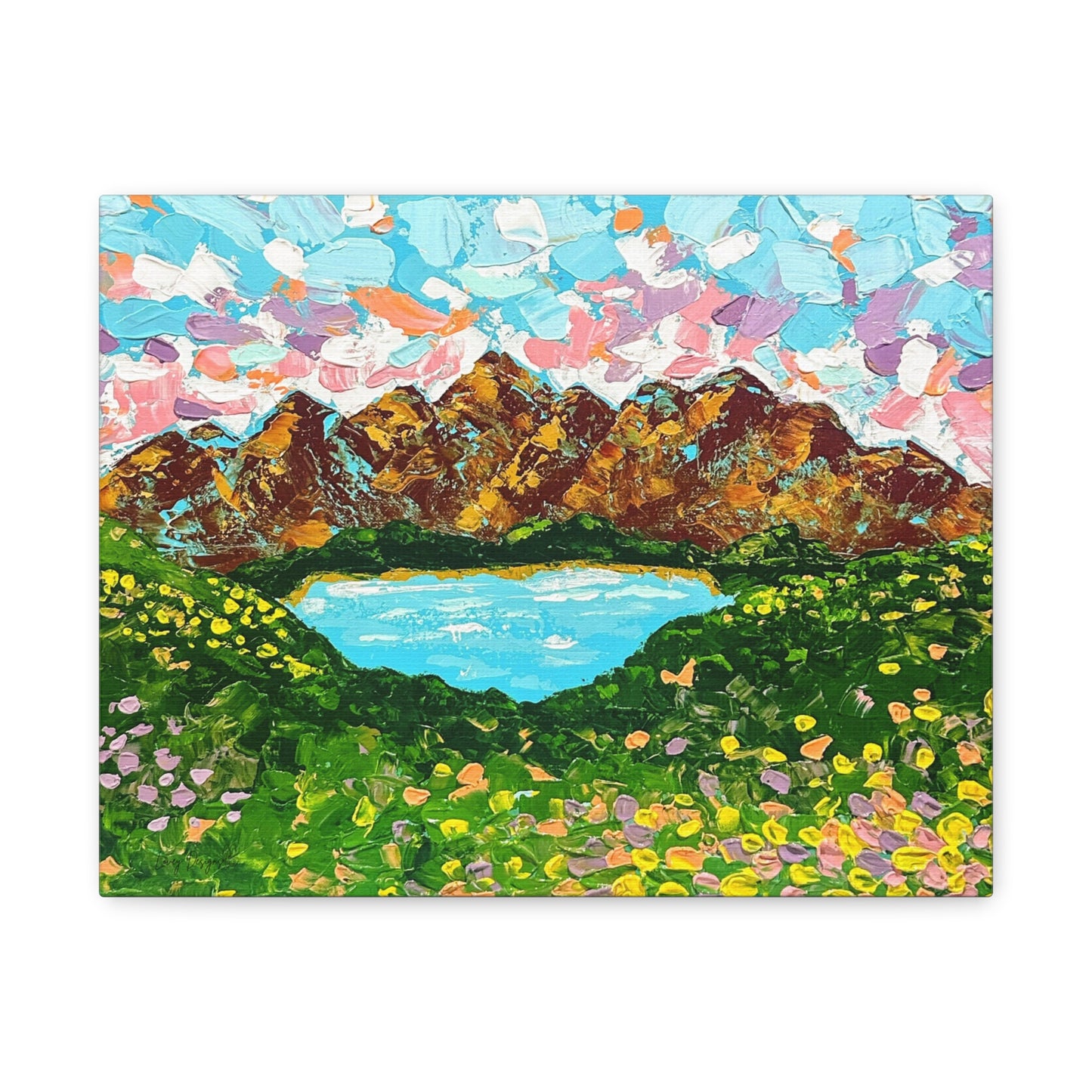 Colorful Mountain Landscape - Canvas Print