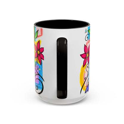 Colorful Floral Art Mug – Vibrant Hand-Painted Flowers (11oz, 15oz)