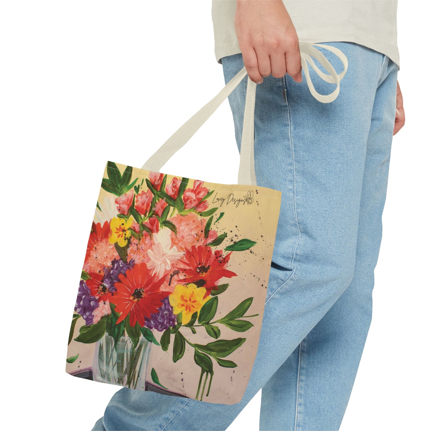 Colorful Drip Bouquet Tote Bag