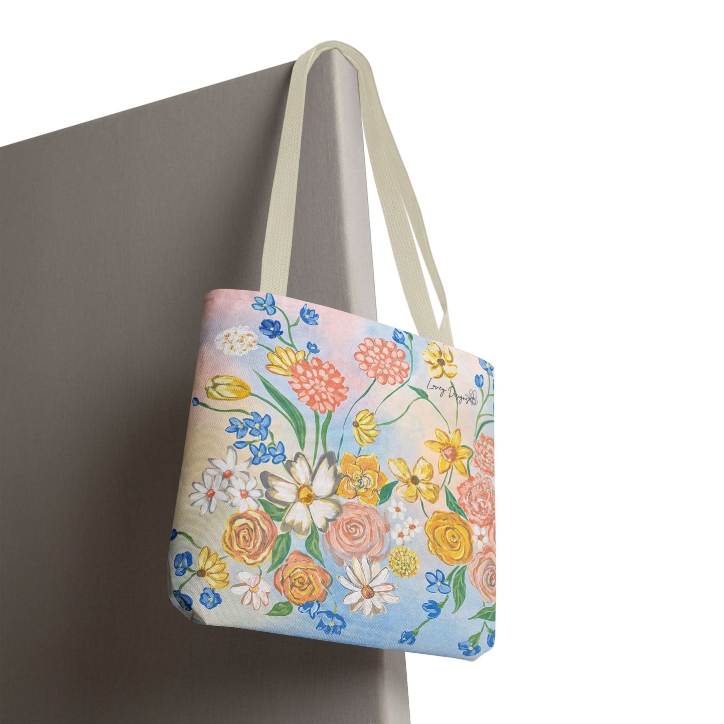 Bloom Where You Are Planted - Floral Canvas Tote Bag