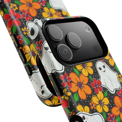 Halloween Floral Ghost Phone Case — Tough Magnetic Protective Cover