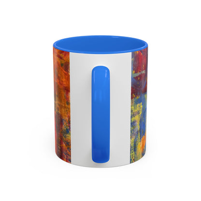 Colorful Abstract Art Mug (11oz & 15oz) — Hand-Painted Vibe, Logo Accent