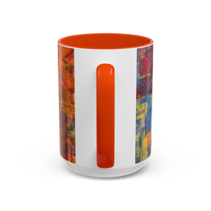 Colorful Abstract Art Mug (11oz & 15oz) — Hand-Painted Vibe, Logo Accent