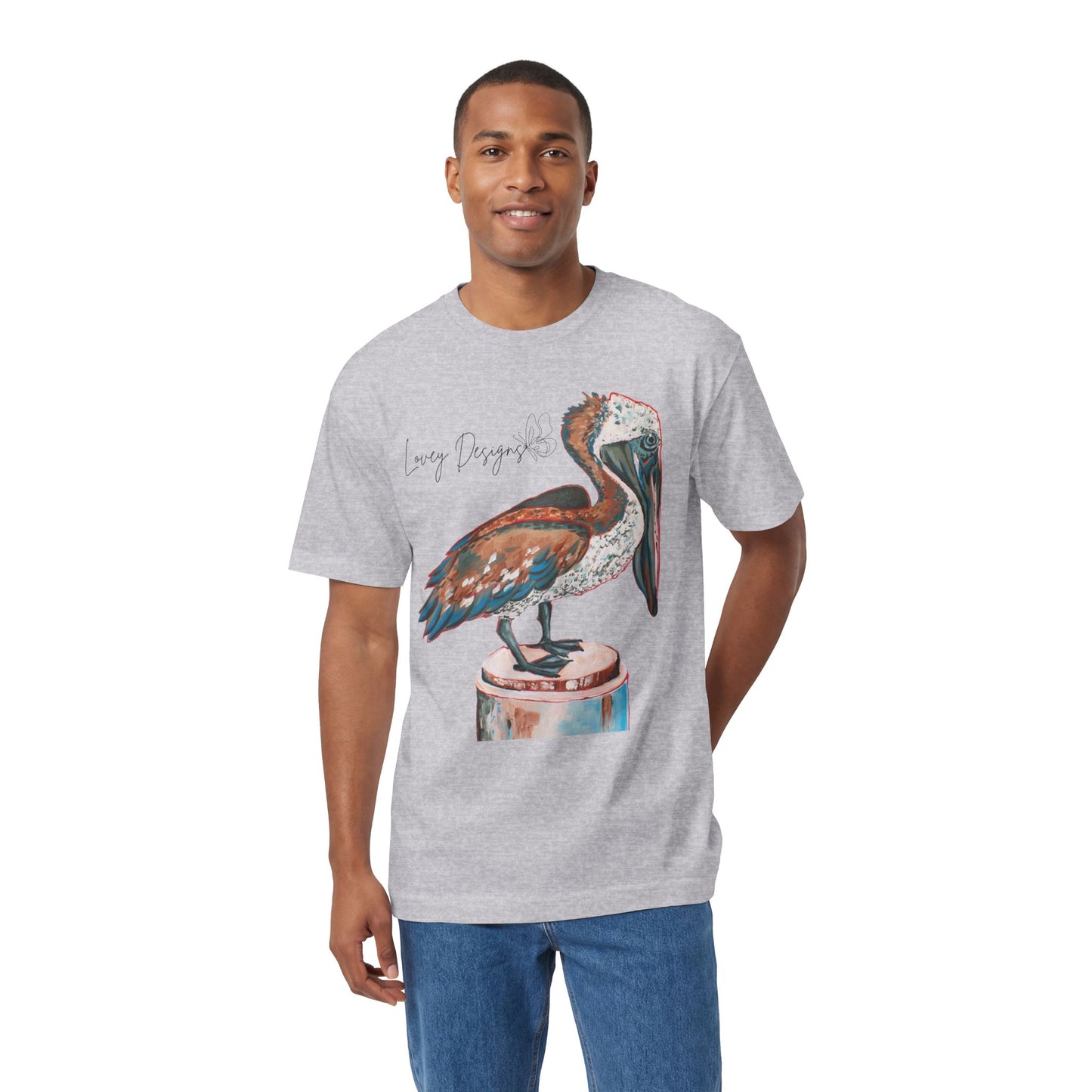 Beach Pelican Coastal Graphic T-Shirt